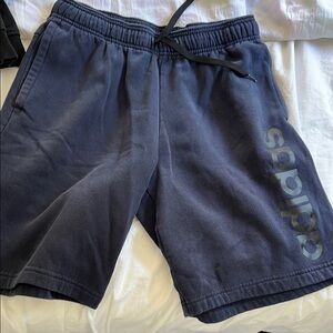Adidas Blue Athletic Shorts with Drawstring Waistband